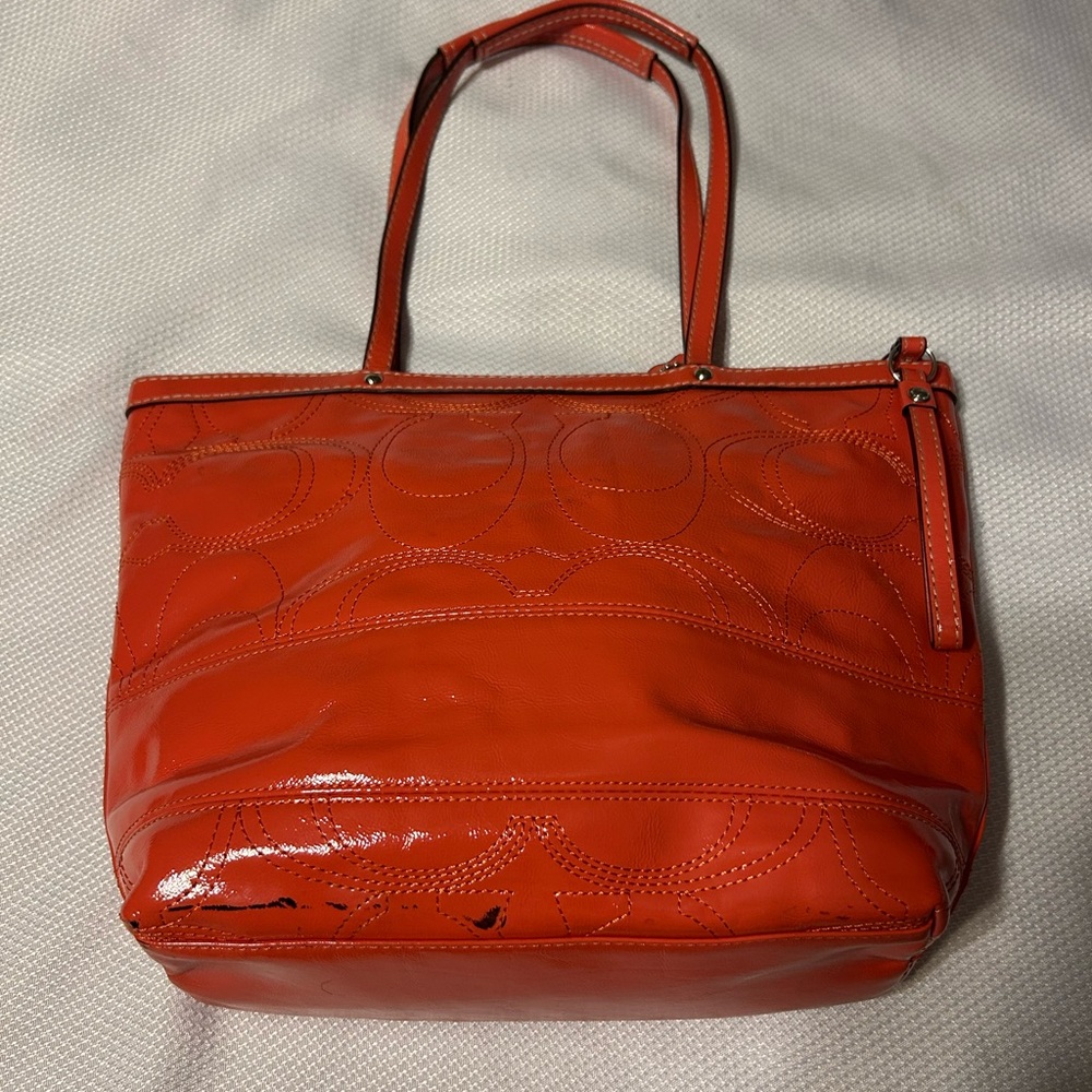Coach Red Tote Bag - Picture 3 of 15